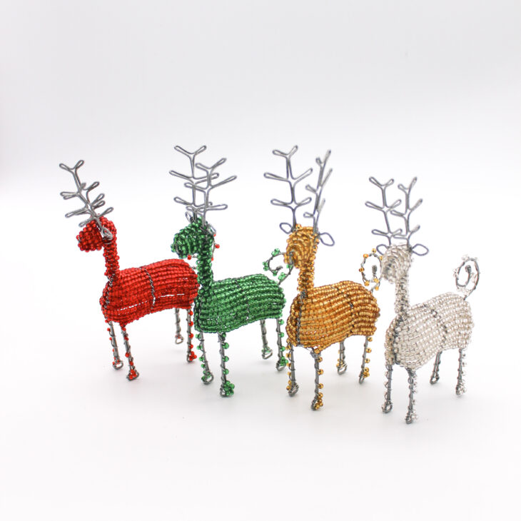 beaded ornamental reindeer