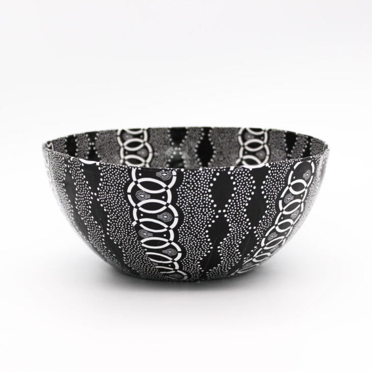 black shweshwe decorative bowl