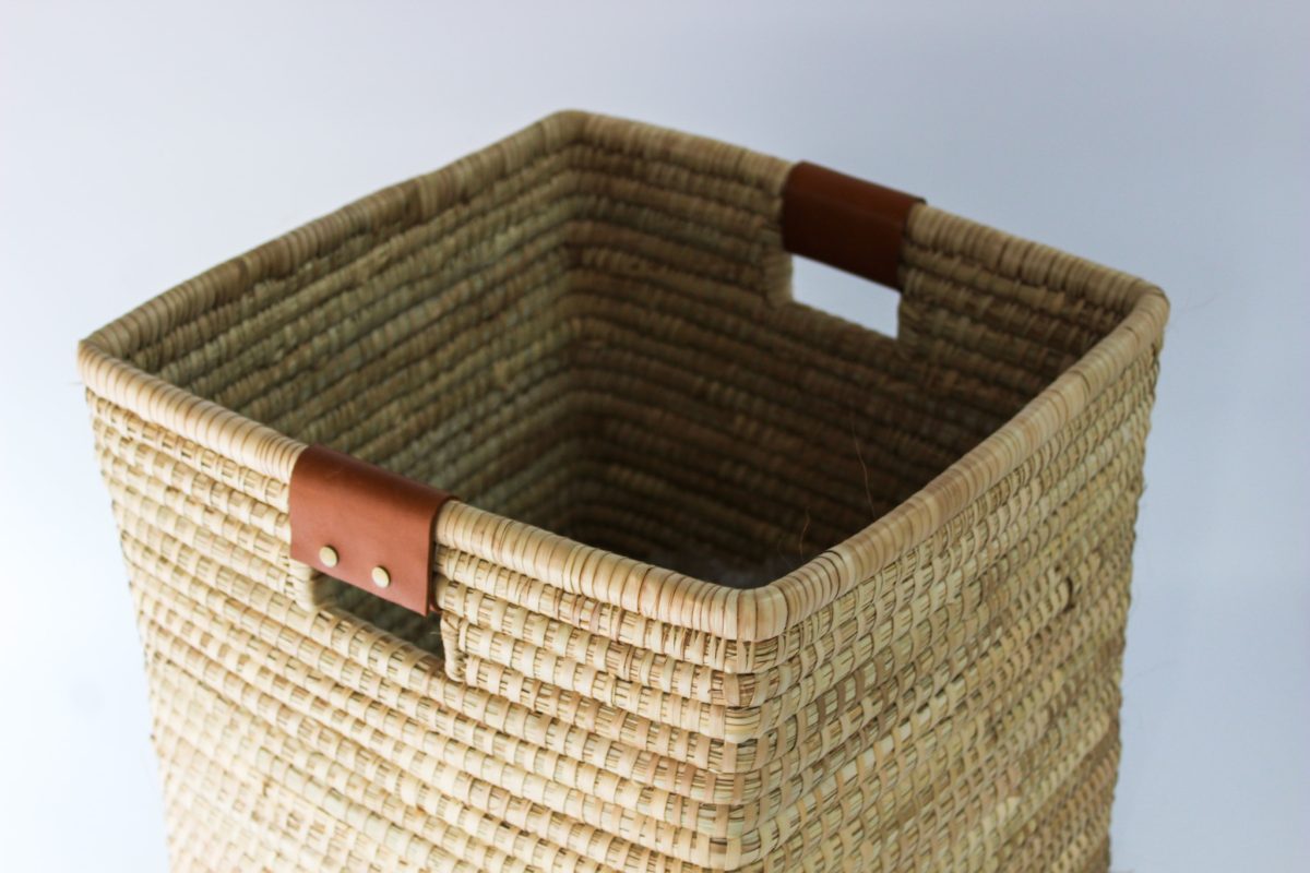 large square woven basket