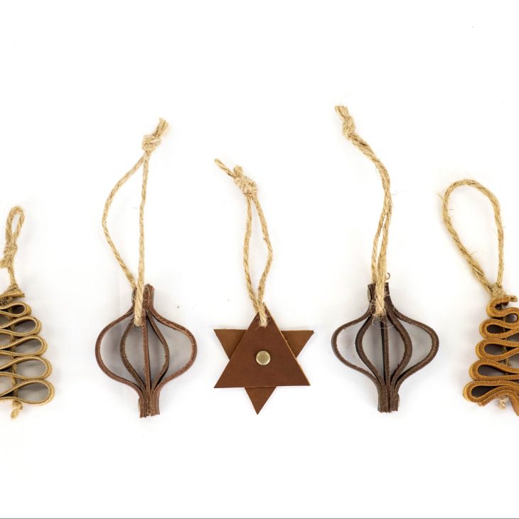 leather christmas decorations